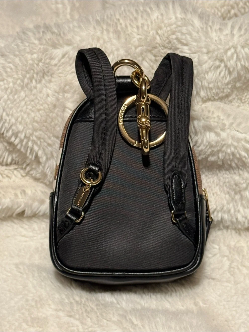 Coach NWOT Mini Court Backpack Bag Charm In Floral Signature Canvas - CZ602
